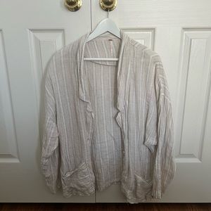 Free People linen cardigan